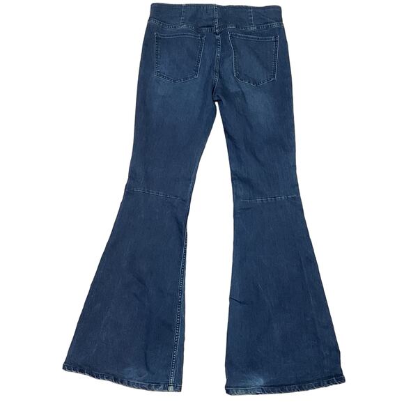 Free People Penny Pull On Flare Denim Jegging Jeans Stretch OB542650 Size 30 - Picture 7 of 8